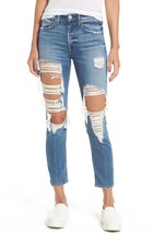 NWT McGUIRE WINDSOR NEAR AND FAR DESTROYED HIGH RISE SLIM CROP JEANS 27   - $94.99