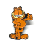 Garfield The Cat I&#39;m Cool 1 1/4&quot; tall Vintage Alloy Pin - $10.86 CAD