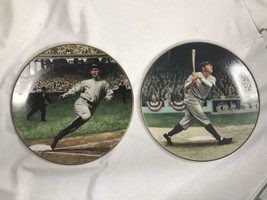 1994 Bradford Exchange Babe Ruth Ty Cobb 8 In Collectors Plates Great Condition - £19.38 GBP