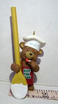 Hallmark Keepsake Ornament Kiss the Cook 2001 Teddy Bear with Spoon Decoration - £5.49 GBP