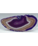 Handmade Stone Pendant Purple Dyed Banded Agate - £7.94 GBP
