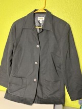Talbots Size 12 Jacket Sport Coat Black 3 Button Pockets - $21.68