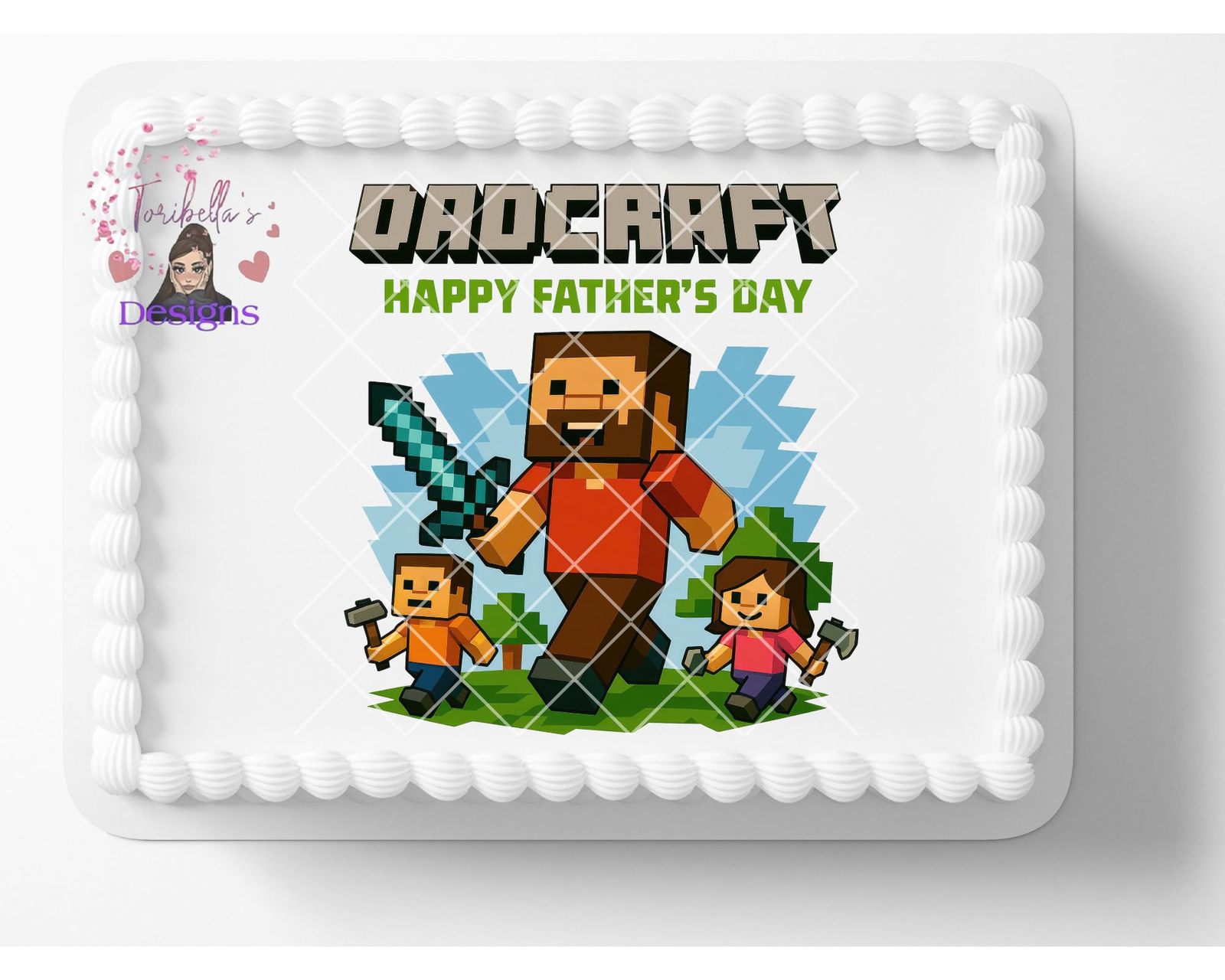 Father&#39;s Day Video Game Dad Edible Image, Birthday Cake Topper Frosting ... - $16.47