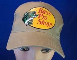 Bass Pro Shops Fishing Hat Mesh Tan Snapback Cap - £16.44 GBP