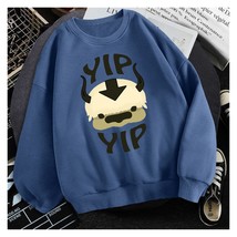 Xfh 2022 New Fleece Sweatshirts  Loose Streetwear Top Autumn Spring o Neck Pullo - $159.05