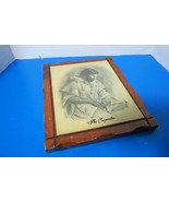 Vintage Dicksons 1981 Wooden Framed Drawing Of &quot;The Carpenter&quot; Signed 11... - £30.67 GBP