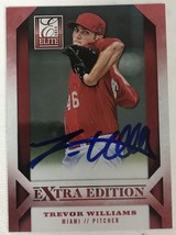 Trevor Williams Signed Autographed 2013 Panini Elite Baseball Card - Mia... - $7.99