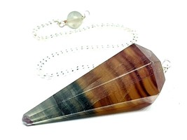 Fluorite Pendulum Dowser Reiki Crystal Divination Genuine Gemstone High ... - £4.81 GBP