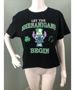 NWOT Women&#39;s Disney S/S Stitch St. Patrick&#39;s Shenanigans Cropped T-Shirt... - $14.84