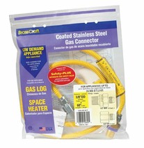 Gas Connector 3/8&#39;&#39;OD 1/2&#39;&#39; FIP x 1/2&#39;&#39; Dia. MIP 60&#39;&#39; L, Brasscraft CSSL... - $27.71