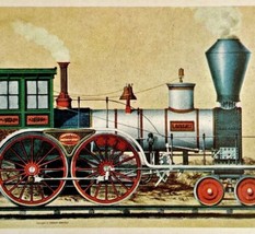 1961 The Lawrence Locomotive Train Railroad Print Card Antique Engineer ... - £31.42 GBP