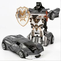 Automatic Deformation Transformers Electronic Robot Toy Car - Rambo Black - £11.91 GBP