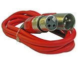3 Ft Foot Red Xlr Male To Female Mic Microphone Cable - £17.57 GBP