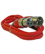 3 Ft Foot Red Xlr Male To Female Mic Microphone Cable - £13.33 GBP