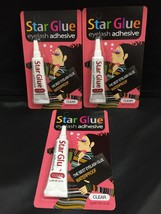 3PCS STAR GLUE EYELASH ADHESIVE GLUE FOR FAKE EYELASHES CLEAR 7g 0.1/4oz - $4.59