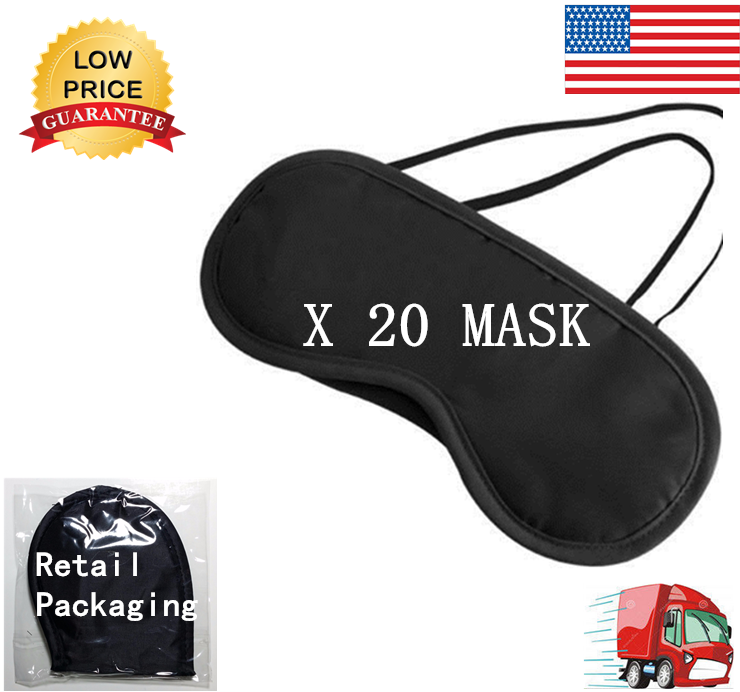 20 x Eye Mask Sleep Shade Cover Blindfold Rest Relax travel Sleeping Aid... - $5.93