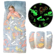 Kids Sleeping Bag Glow In The Dark Tractor Slumber Bag For Girls And Boy... - £73.53 GBP