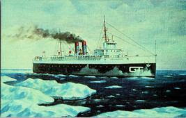 City of Milwaukee Steam Ship Painting by Russ Porter Postcard D8 - £4.32 GBP