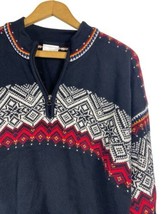 Hanna Andersson Sweater Size Large Mens 1/4 Zip Thick Knit Nordic Fair I... - $925.85 MXN