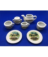 Vtg St. Louis Ceramic Souvenir Mini Plates Tea Cups Creamer Teapot Sugar... - £7.78 GBP