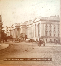 Treasury Building Street View Washington DC Alfred Campbell Stereoview P... - $14.80