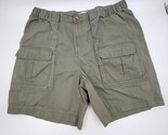 Croft &amp; Barrow Khaki  Green Cargo Shorts Pants Mens Size 36 Length 19&quot; K... - $16.00