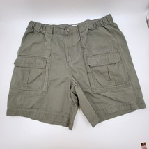 Croft &amp; Barrow Khaki  Green Cargo Shorts Pants Mens Size 36 Length 19&quot; Kohls - £12.53 GBP