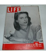 Vintage October 15 1945 Life Magazine Fall Jewelry Beautiful Woman Ads C... - £12.57 GBP