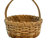 Vintage Hand Woven Round Basket with Handle - £15.17 GBP