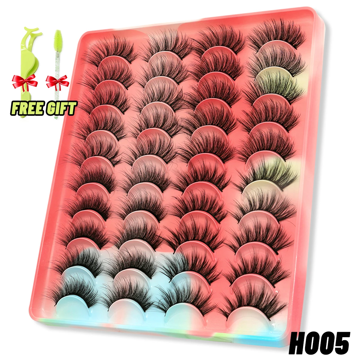 Ink lashes fluffy soft wispy natural cross eyelash extension reusable lashes mink false thumb200