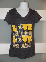 NCAA I love West Virginia Gray V-Neck T-Shirt Size XS (4/5) Girl&#39;s EUC - £16.02 GBP