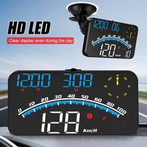 Universal Digital Speedometer GPS Car HUD Head Up Display MPH Overspeed Alarm US - £30.59 GBP