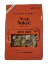Bocce&#39;s Bakery Oven Baked Salmon  Recipe Biscuits Dog Treats 14 oz Box BB 08/24 - £13.99 GBP