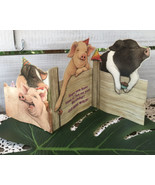 Vtg 1989 Jamichael Henterly Birthday Pigs Hog Wild Portal Card litho Usa... - $20.07 CAD