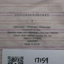 Victorias Secret Shirt Womens S Pink Pinstriped V Neck Long Sleeve Pullover Tee - £18.14 GBP