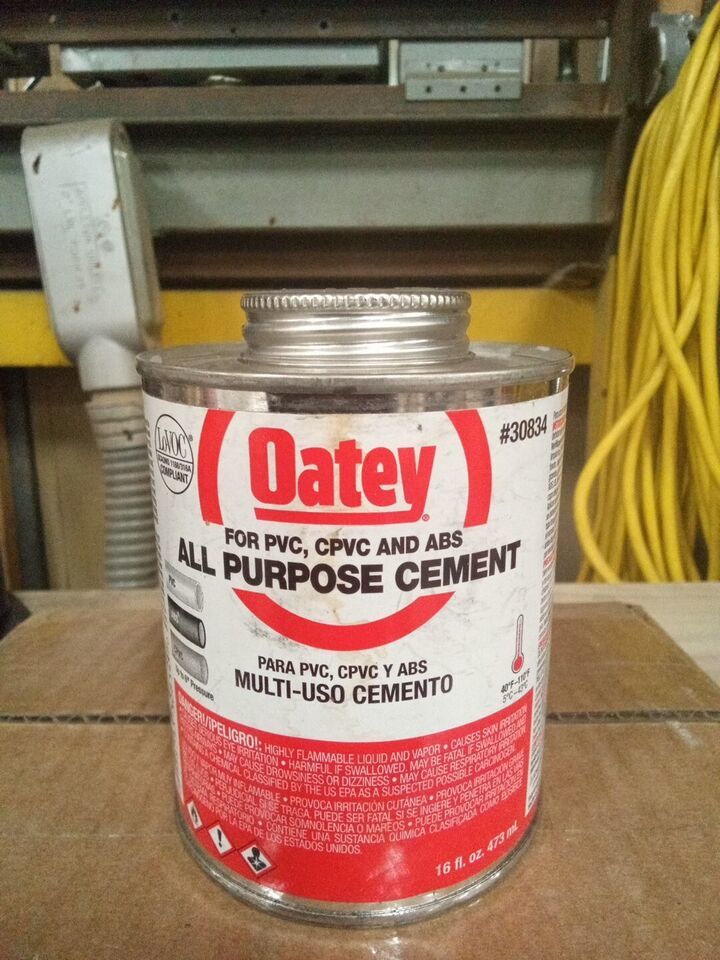 Oatey #30834 All Purpose Cement For CPVC, PVC, AND ABS 16 Oz 709ep - $15.99