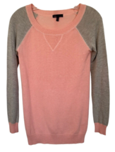 t/o Sweaters Women&#39;s Long Sleeve Cotton Acrylic Sweater Size XS Pink &amp; Gray - £10.12 GBP
