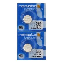 Renata 361 SR721W Batteries - 1.55V Silver Oxide 361 Watch Battery (10 Count) - £3.18 GBP+