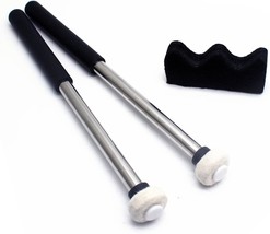 Tuoren 1 Pair Tongue Drum Mallets With Bracket Handpan Drum Sticks, Type B - £23.59 GBP