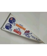 VTG Super Bowl XXI Giants vs Broncos 30&quot;  Full Size Football Pennant Jan... - $18.99