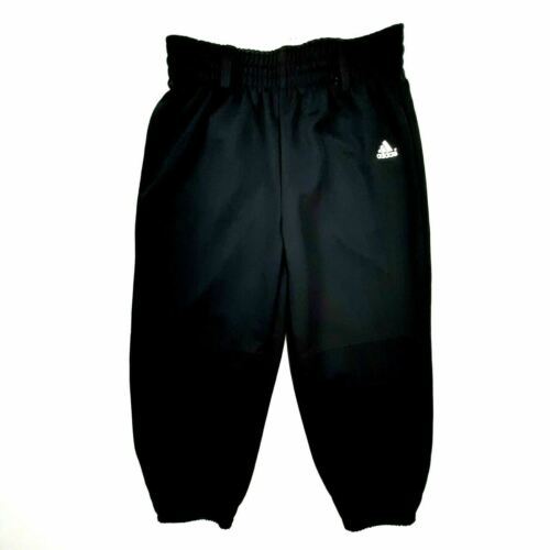Adidas Boys Baseball Pants Size S Black Drawstring TA15 - $7.91