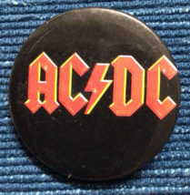 AC/DC Pin Vintage Pinback Button Badge Original 1992 Leidseplein Rock Ba... - £9.20 GBP