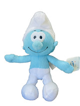 SMURF 10&quot; Plush Nanco Peyo 2010 Stuffed Animal Toy Plushie Blue &amp; White - £18.61 GBP