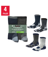 Men&#39;s Kirkland Merino Wool Sock, 4 Pair Navy/Charcoal/Grey/Navy Combinat... - $22.95