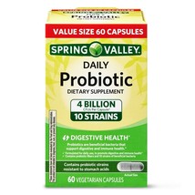Spring Valley Daily Probiotic Vegetarian Capsules, 60 Count..+ - $39.59
