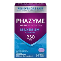 Phazyme Gas Relief, Maximum* Strength Gas and Bloating Relief for Adults... - $17.81