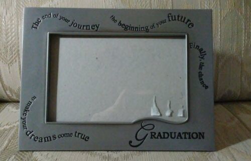 Primary image for Malden 4x6 Graduation Stand Alone Picture Frame Silver Journey Dreams Future 