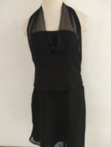 Alexia Designs Short Formal Black Halter Dress Size XL 16-18 EUC - $19.79