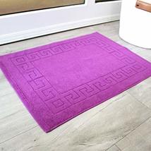 Bath Mat 100% Cotton Towel Rug for Bathroom Set Purple Color 1 Pcs - £8.38 GBP
