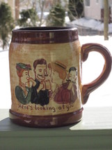 Pennsbury Pottery Pennsylvania Coffee Mug Vintage Ladies Men Bar Dating Scene - £15.26 GBP